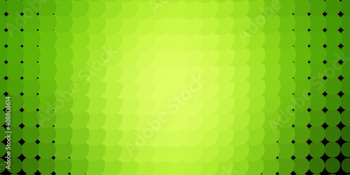 Light Green vector template with circles.