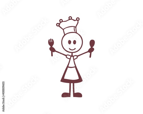 miss cooking stick figure