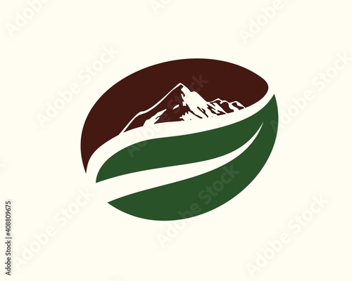 mountain coffee simple logo