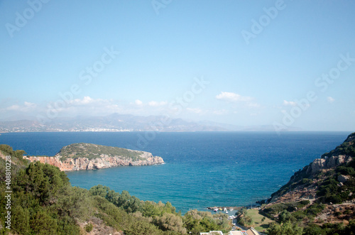 view of the sea and mountains, Crete