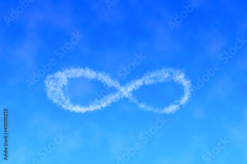Wallpaper Mural Symbol infinity written in sky. Word made of clouds.  Torontodigital.ca
