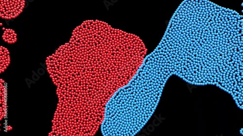 3d animation motion background motion design color bubbles filling empty black surface