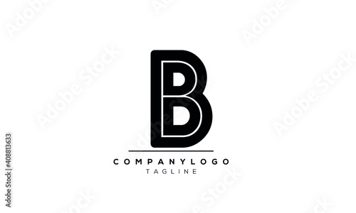 Abstract Letter Initial BDD Vector Logo Design Template photo