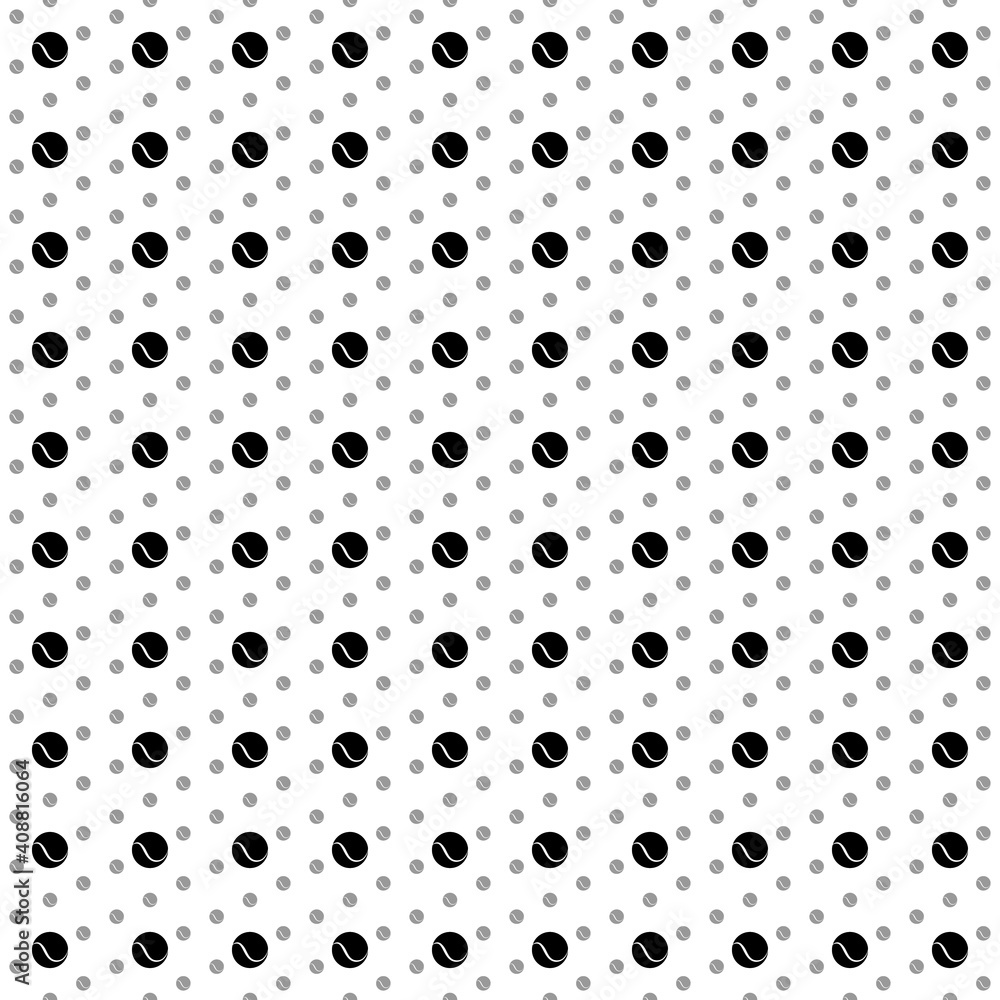 Square seamless background pattern from black tennis balls are different sizes and opacity. The pattern is evenly filled. Vector illustration on white background Square seamless background pattern from black tennis balls are different sizes and opacity. The pattern is evenly filled. Vector illustration on white background
