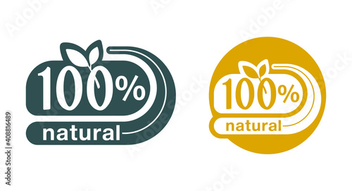 Hundred natural organic products badge
