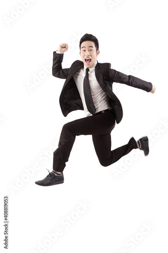 Portrait of Businessman jumping © eastfenceimage