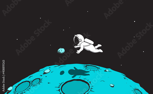 astronaut in weightlessness