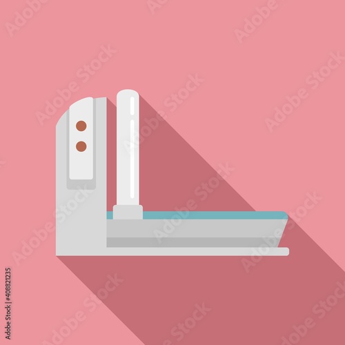 Magnetic resonance imaging device icon. Flat illustration of magnetic resonance imaging device vector icon for web design
