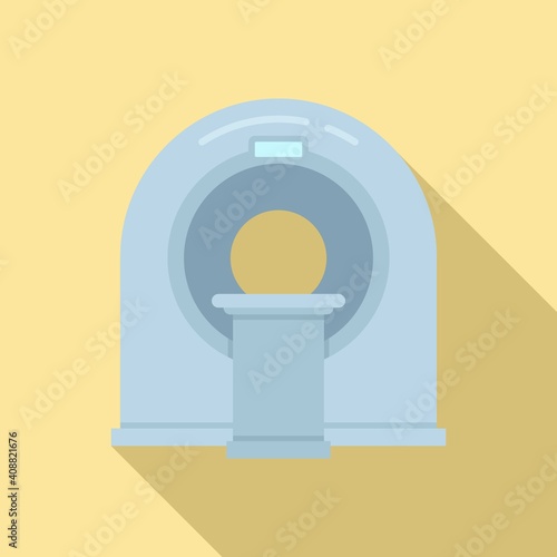 Circle magnetic resonance imaging icon. Flat illustration of circle magnetic resonance imaging vector icon for web design