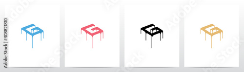 Dripping Surface On Letter Logo Design G