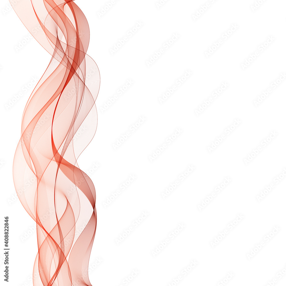 Fototapeta premium Abstract illustration. vector wave of red color. eps 10