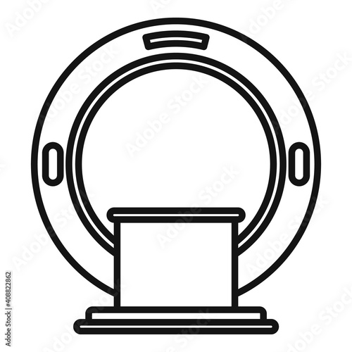 Magnetic resonance imaging diagnostic icon. Outline magnetic resonance imaging diagnostic vector icon for web design isolated on white background