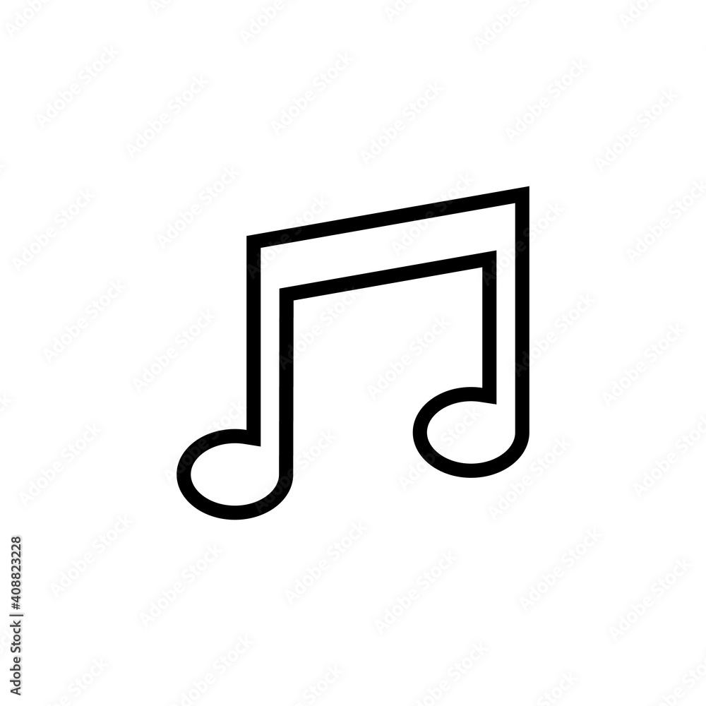 Music icon isolated on white background Music icon isolated on white background