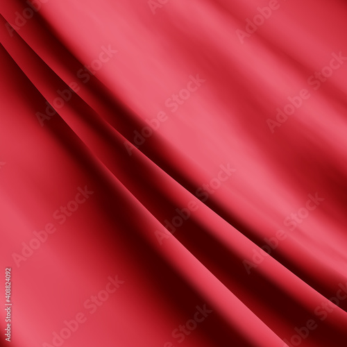 Crumpled red silk fabric. Textile. Fashion. Vector background. eps 10