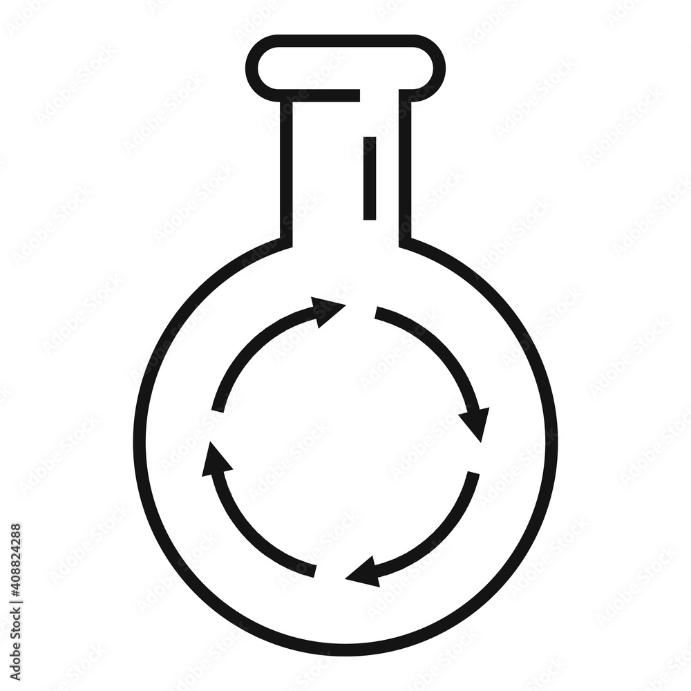 Eco flask icon. Outline eco flask vector icon for web design isolated on white background Eco flask icon. Outline eco flask vector icon for web design isolated on white background