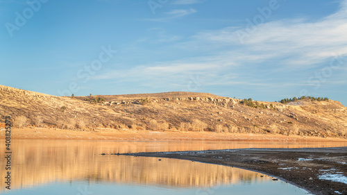 fall or winter scenery of mountain lake at foothills of Rocky Mountains in afternoon light, Horsetooth Reservoir - a popular recreational area in northern Colorado © MarekPhotoDesign.com