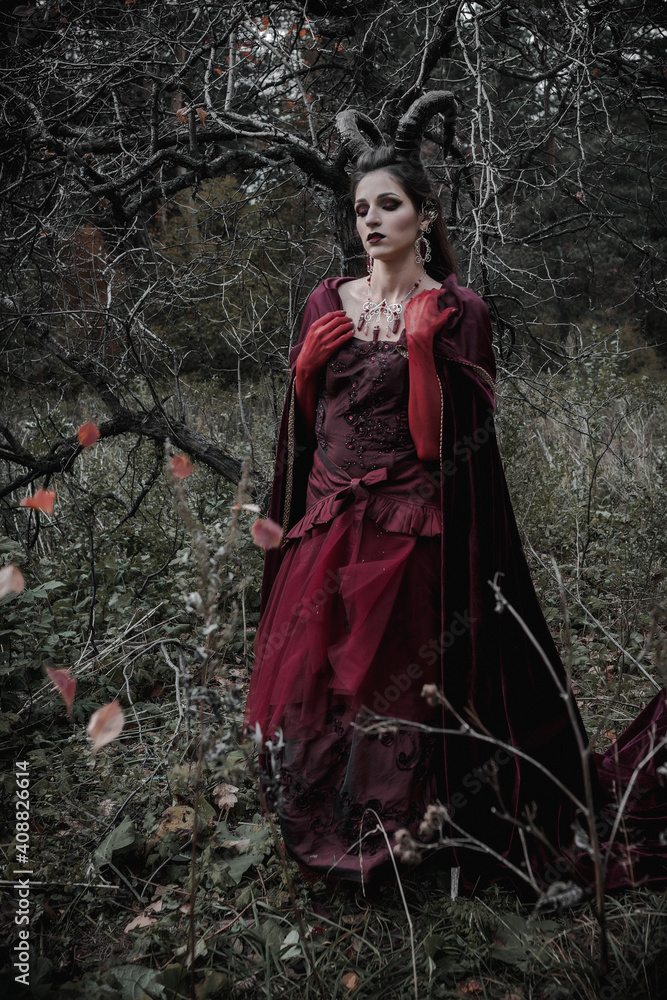 Dark fairy in the forest Dark fairy in the forest