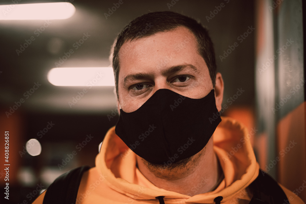 Man with face mask facial mask close up Man with face mask facial mask close up