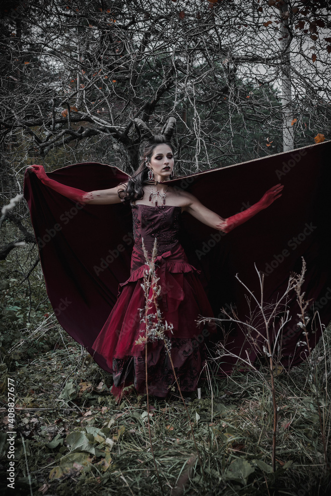 Dark fairy in the forest Dark fairy in the forest