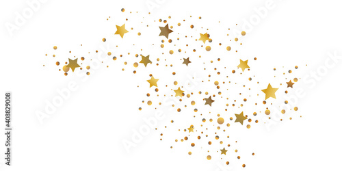 Abstract star of confetti. Falling starry background.