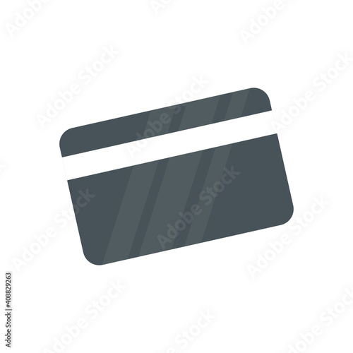 Credit card icon. Debt bank card shape. Financial money symbol. Vector isolated on white.