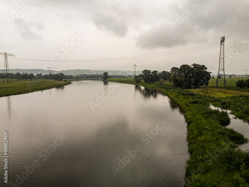 Nature impressions on the Elbe river between Dresden and Meissen taken from the Elberadweg cycle path  Germany  Europe a