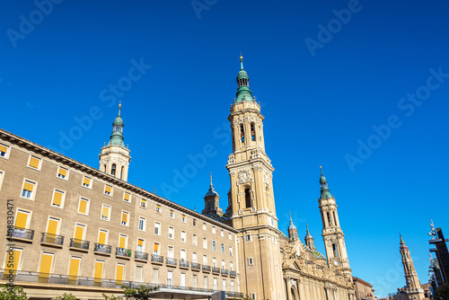 Historic Basilica in Zaragoza  Spain