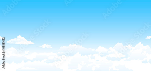 Photos Blue sky and white clouds background