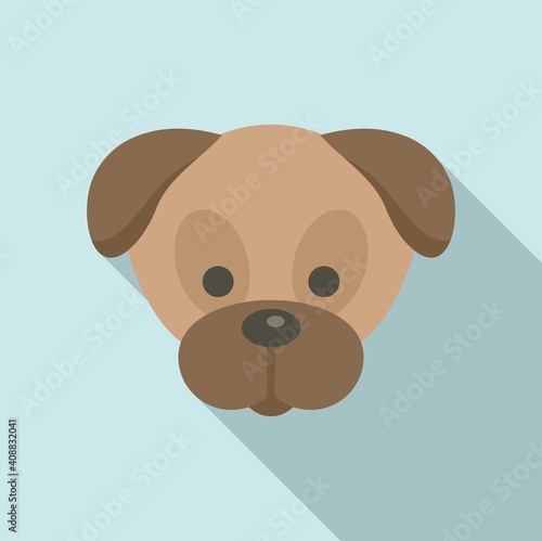 Dog icon. Flat illustration of dog vector icon for web design