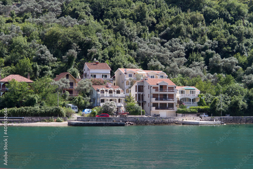 Montenegro Bay of Kotor view from the yacht