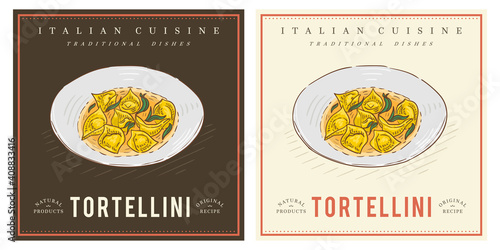 Tortellini traditional italian pasta organic