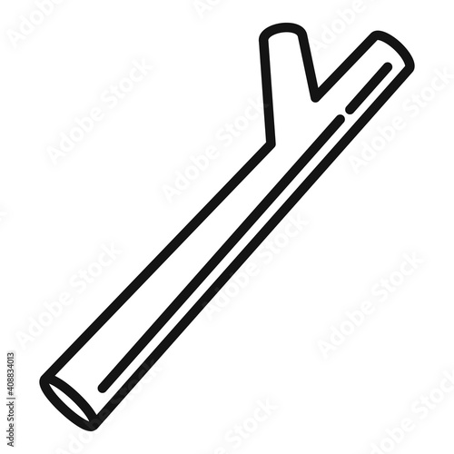 Dog wood stick icon. Outline dog wood stick vector icon for web design isolated on white background