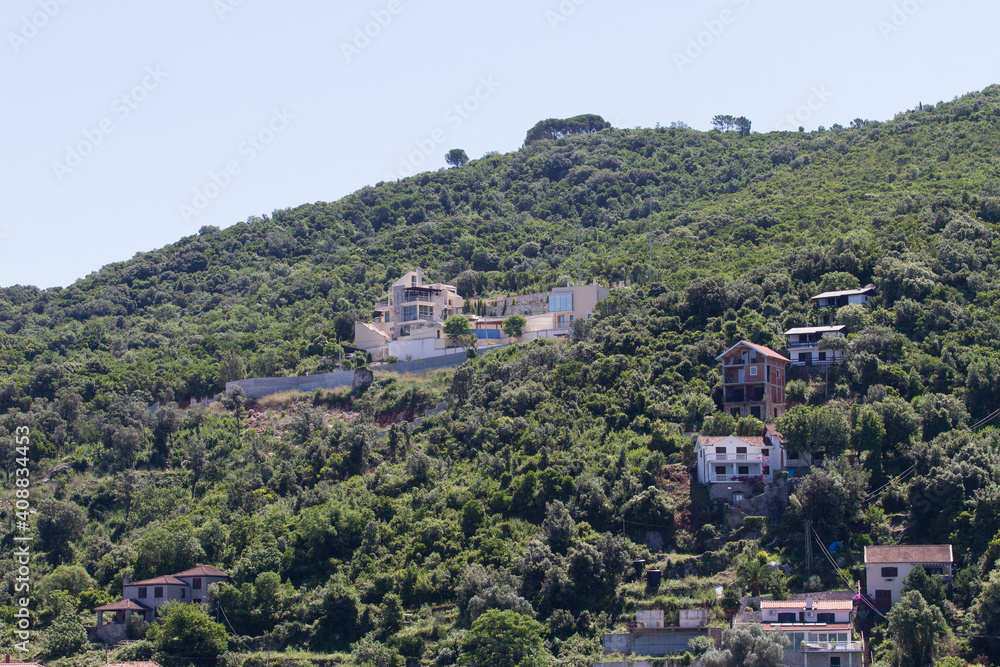 Fototapeta premium Montenegro Bay of Kotor view from the yacht