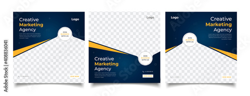 Digital business marketing banner for social media post template 