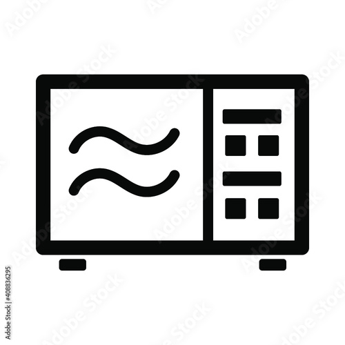 Microwave outline icon. Different electric icons. Different symbol in thin lines. Vector isolated illustration.