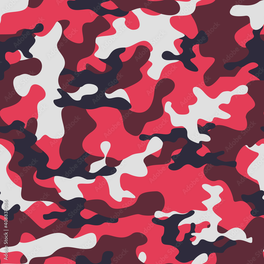 Pink vector camouflage seamless trendy print. Pink vector camouflage seamless trendy print.