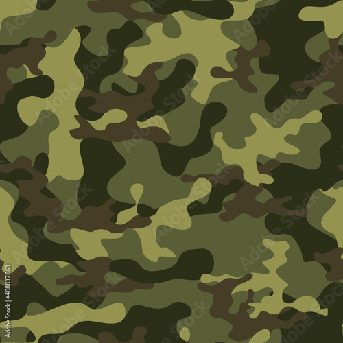  Green military camouflage stylish classic military pattern for printing clothing, fabric