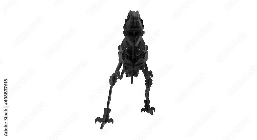 3D rendering of a t rex dinosaur abstract model isolated on white background 3D rendering of a t rex dinosaur abstract model isolated on white background