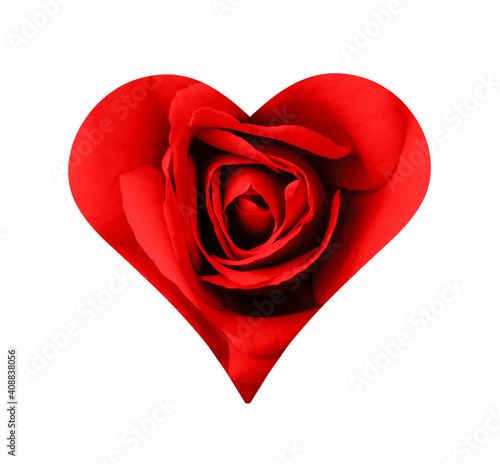 Rotes Rosen-Herz zum Valentinstag