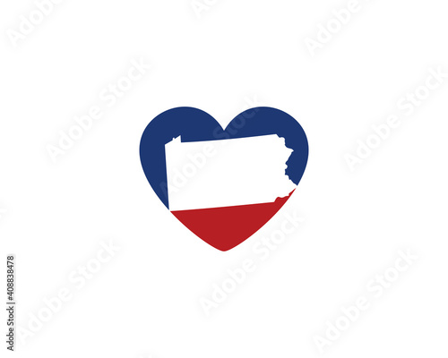 Pennsylvania Map and Heart Logo 001