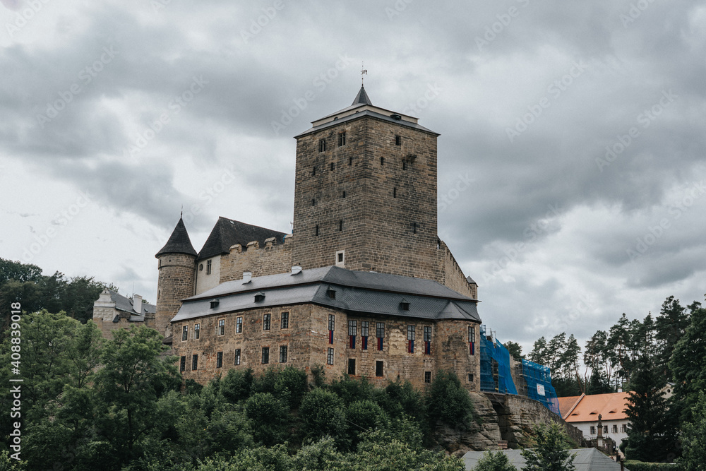 old medieval castle in czechia