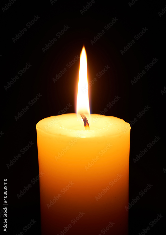 close up flame candles on black background close up flame candles on black background