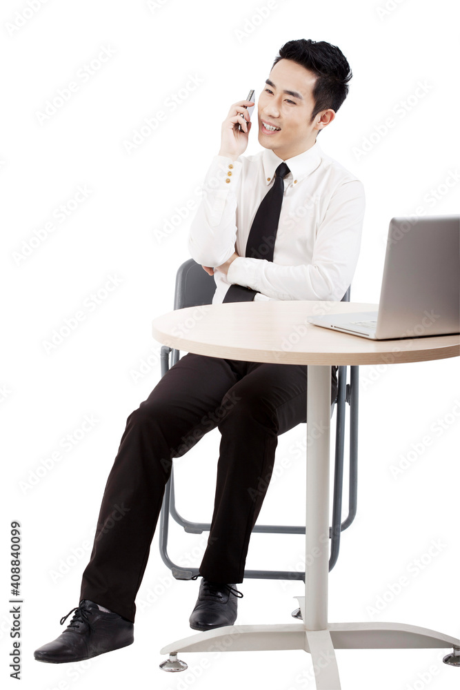 Business people and computer Business people and computer