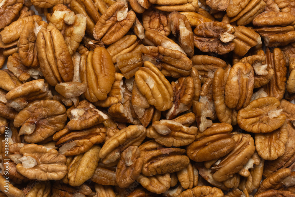 Pecan-nut isolated on white background. Pecan-nut isolated on white background.