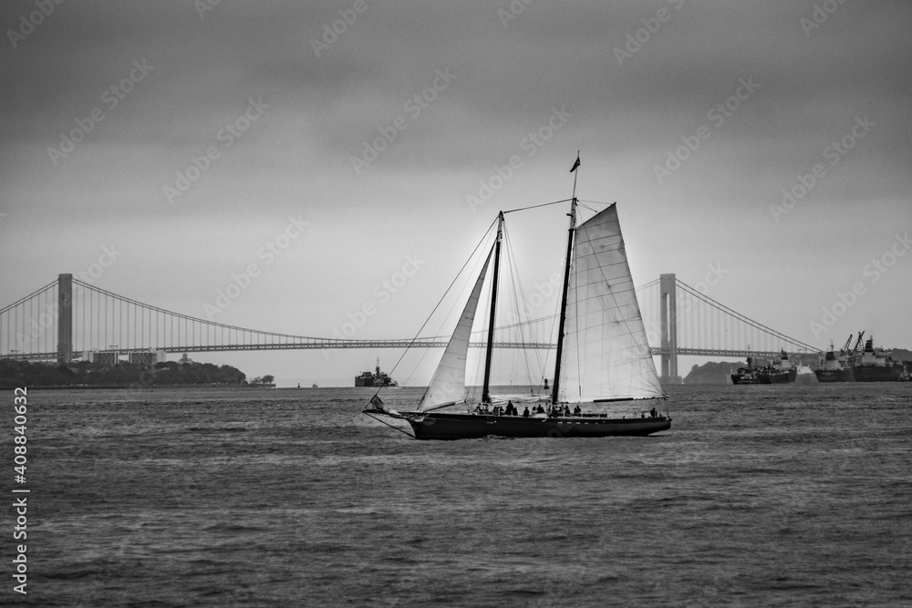 Sail Boat - Monochrome