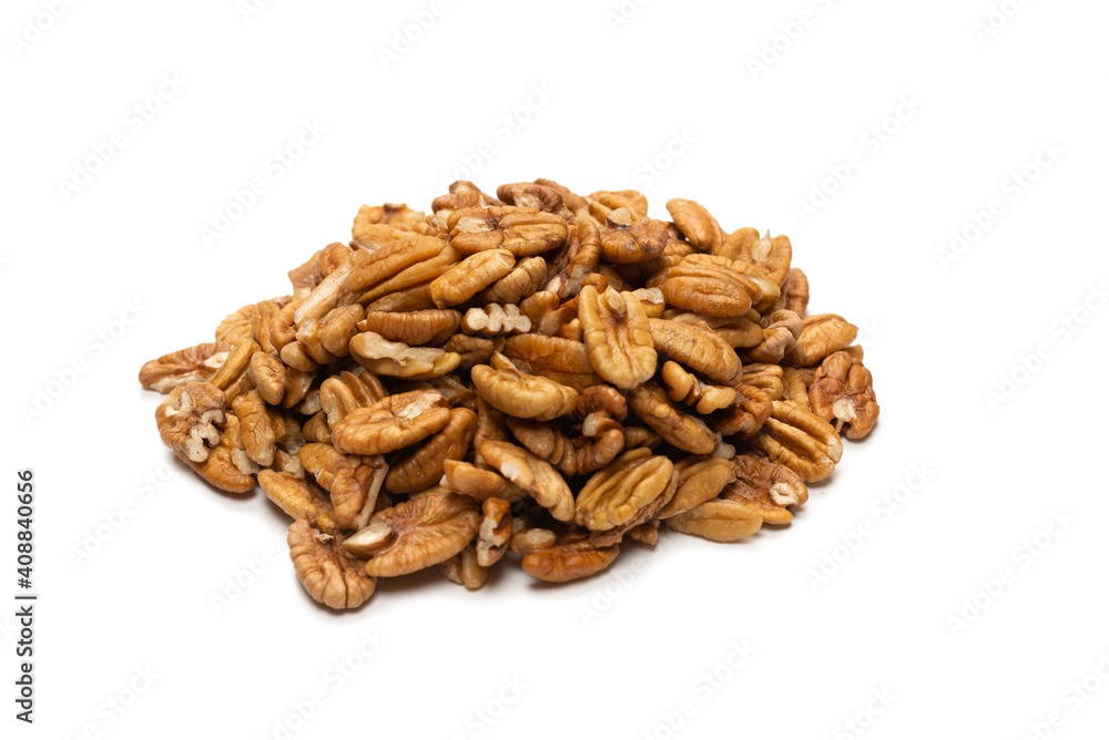 Pecan-nut isolated on white background. Pecan-nut isolated on white background.