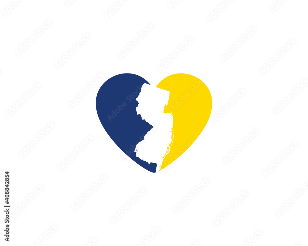 New Jersey Map and Heart Logo 001 New Jersey Map and Heart Logo 001