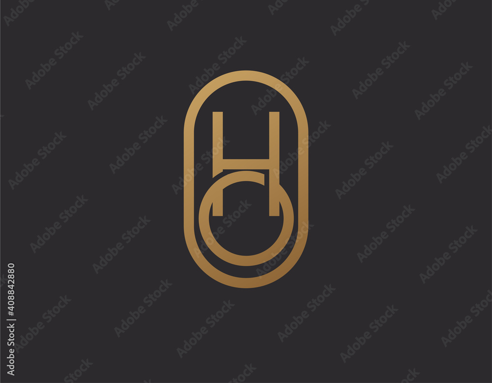 Abstract Initial H and O Logo, Line Monogram oval style, usable for brand, card and company, logo design template element,vector illustration Abstract Initial H and O Logo, Line Monogram oval style, usable for brand, card and company, logo design template element,vector illustration