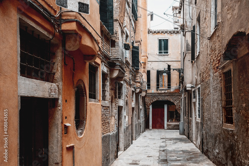 Alley between houses in Venice  Italy