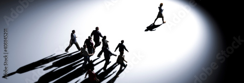 Photos Standing out in a crowd 3d render